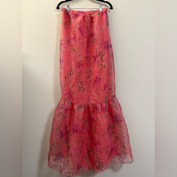 Buddy Love Dayton Floral Strapless Mermaid Maxi Dress in Pink - S - Picture 4 of 12